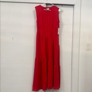 DKNY Vibrant Red Maxi Dress